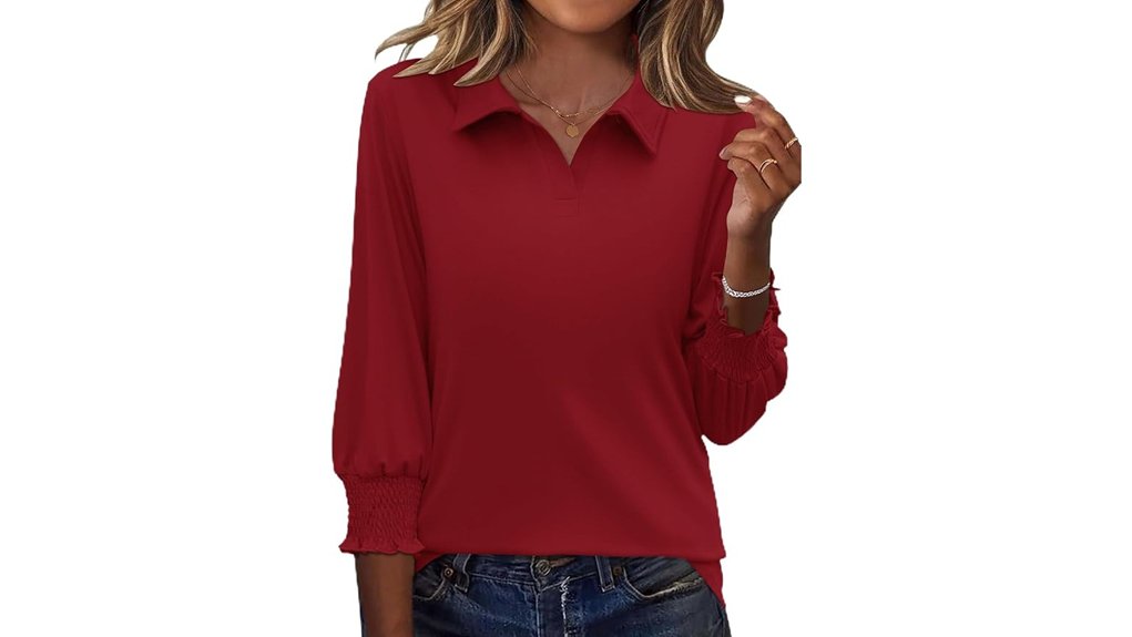ivicoer women s 3 4 sleeve polo