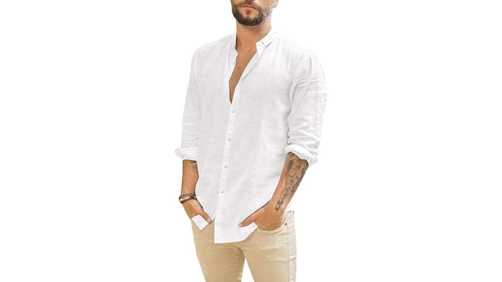 jekaoyi men s cotton linen shirt