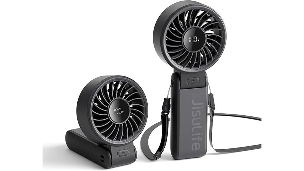 Best Portable Fans for Travel: Neck vs Handheld 9 jisulife handheld led fan