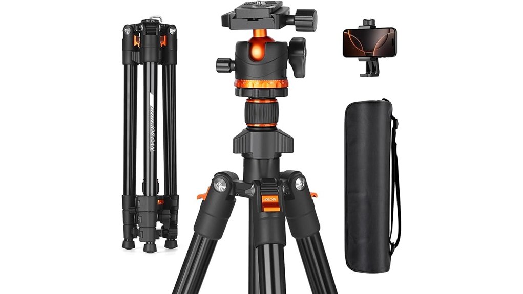 Top Compact Tripods for Urban Photography 13 joilcan 66 inch tripod ball head