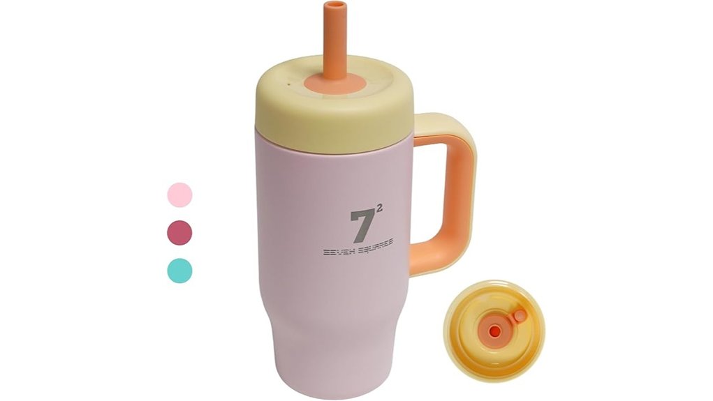 Best Spill-Resistant Tumblers for Road Trips 9 kids 18oz insulated straw