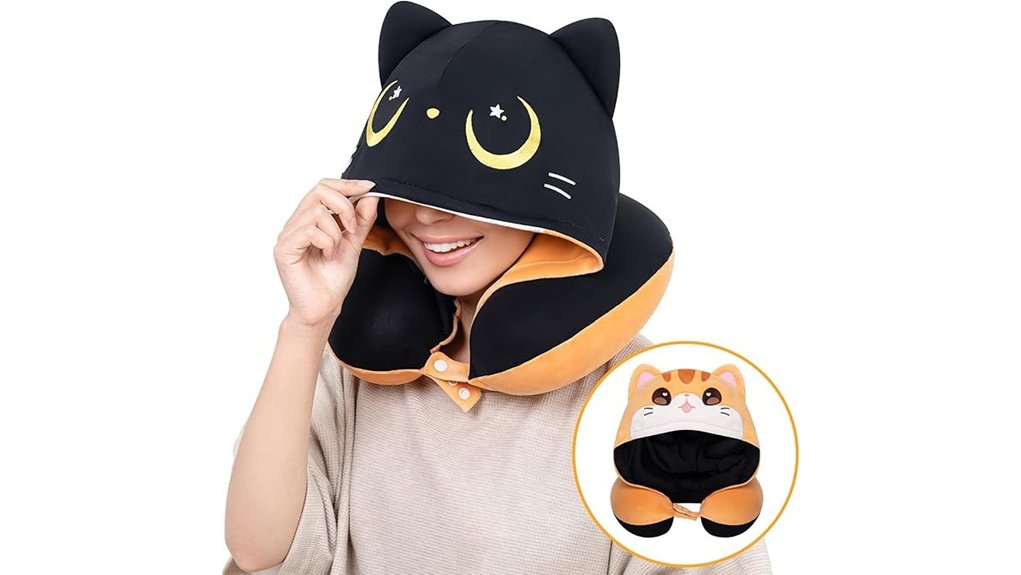 The Best Travel Pillows for Kids That Make Flights Easier 12 kids hooded memory foam neck pillow