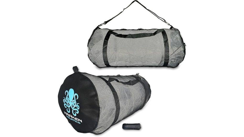 The Best Mesh Dive Bags That Drain Salt Water 13 kraken aquatics mesh duffle