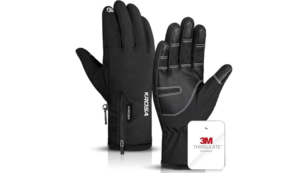 The Best Thermal Gloves for Freezing Weather 1 krosa 5 layer thinsulate gloves