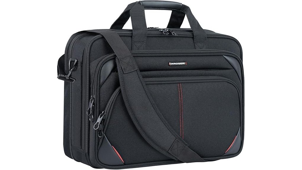 Messenger Bags for Business Travel That Pros Trust 6 kroser 17 3 inch water repellent briefcase