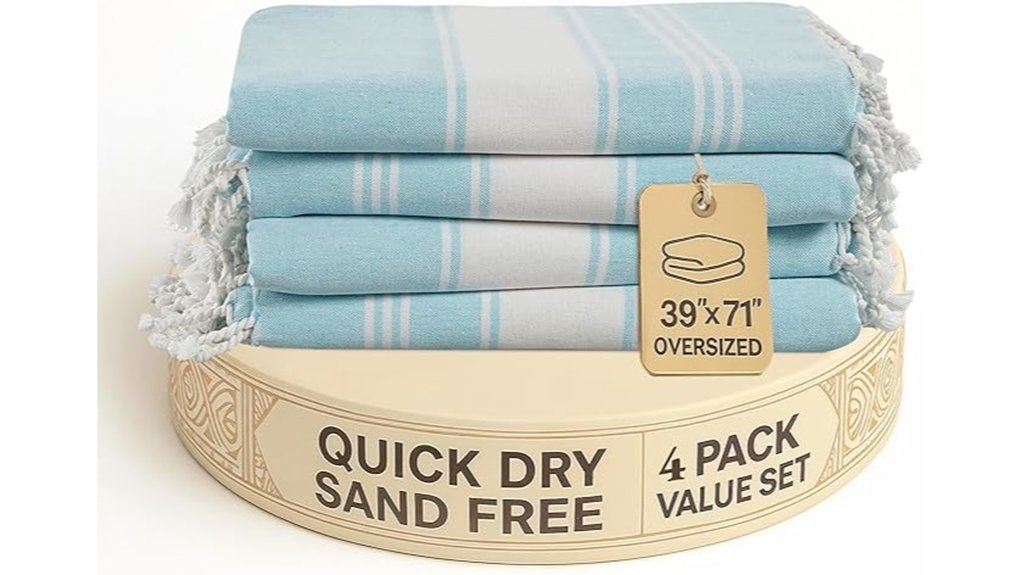 Lightweight Beach Towels That Save Space on Travel 10 lane linen beach towels