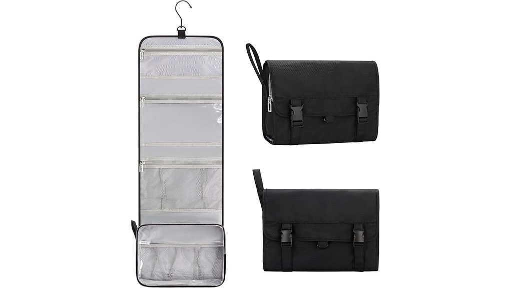 Must-Have Hanging Toiletry Bags for Tiny Bathroom Spaces 10 large black waterproof toiletry
