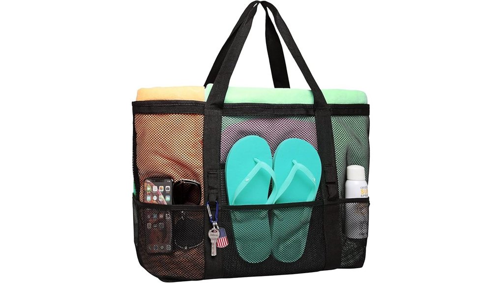 large f color beach tote