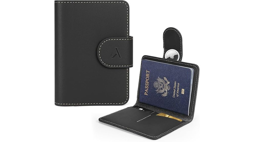 Passport Holders: Leather, Fabric, and RFID Options 7 leather passport holder airtag