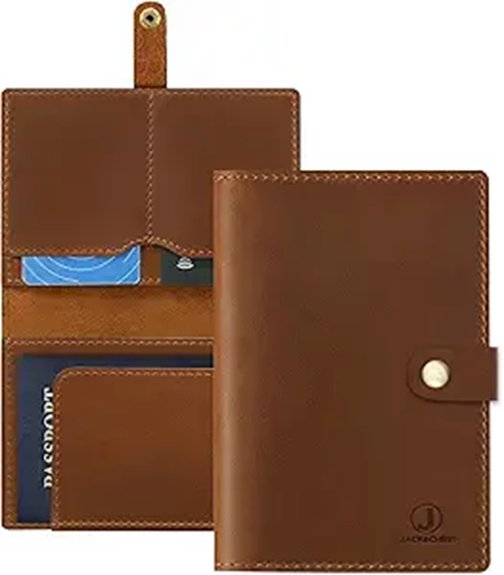 Passport Holders: Leather, Fabric, and RFID Options 8 leather passport holder rfidblocking