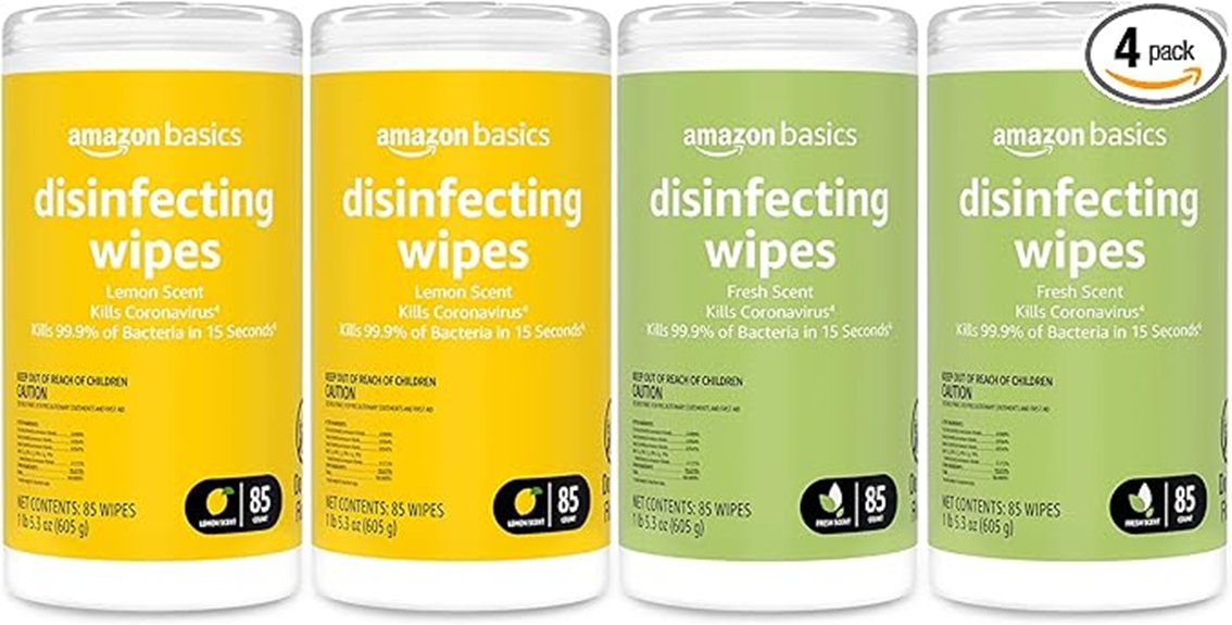 lemon scented disinfecting wipes