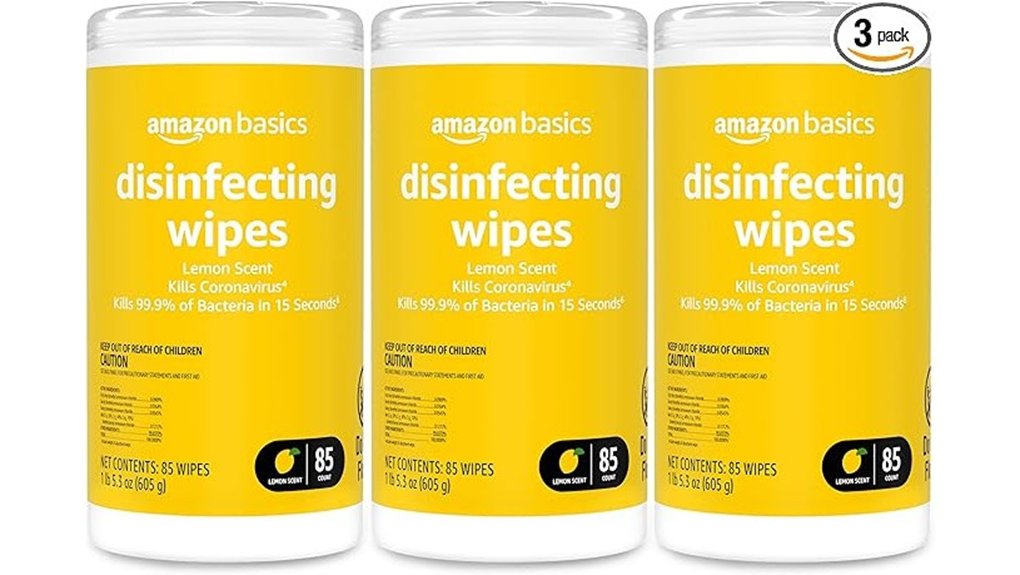 lemon scented disinfecting wipes