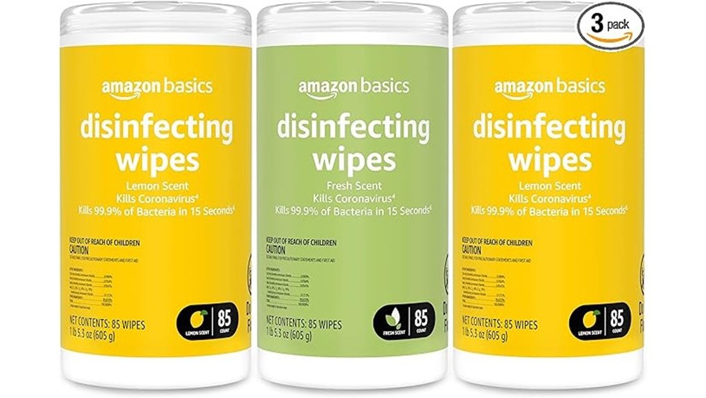 lemon scented disinfecting wipes