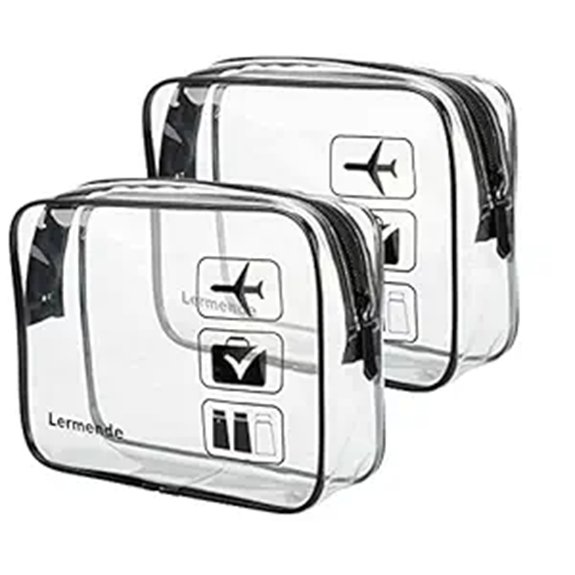 TSA-Approved Toiletry Bags & Sizes You’ll Want for Travel 10 lermende clear tsa approved bags