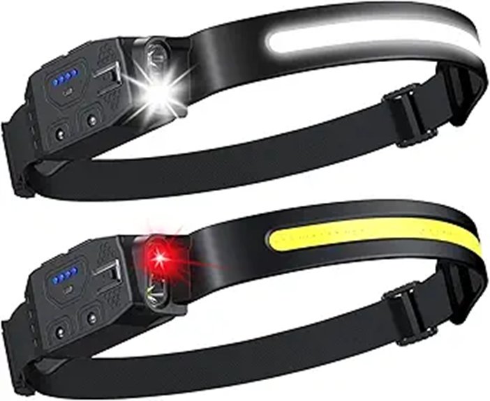 Lightweight Headlamps for Sunrise and Sunset Hikes 15 lhknl rechargeable headlamp 2 pack