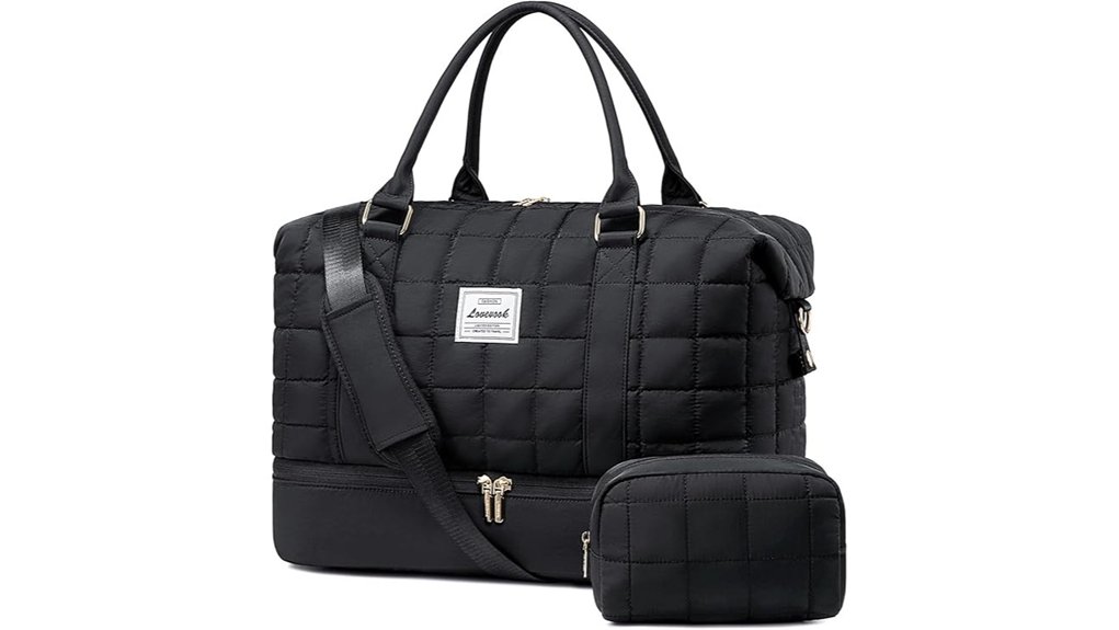 Travel Totes That Double as a Personal Item for Travelers 10 lovevook black 18 inch duffel
