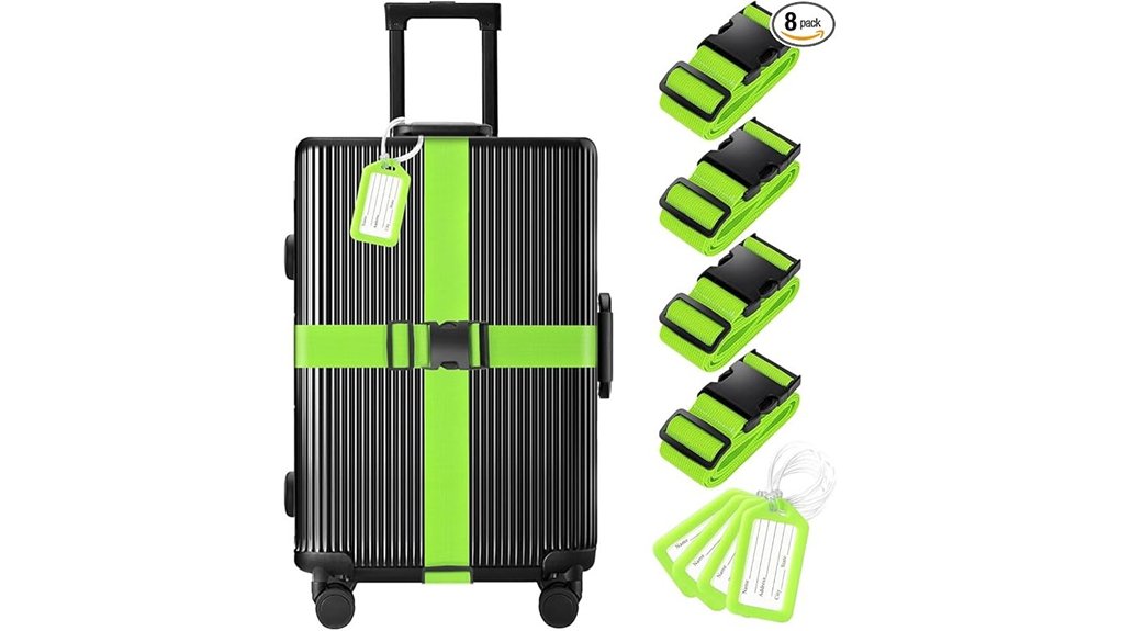 luggage straps and tags