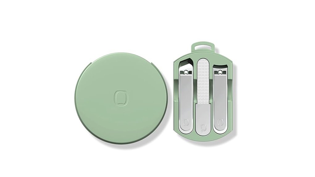 Best Nail Clippers for TSA-Friendly Kits 6 macaron green 3 in 1 case