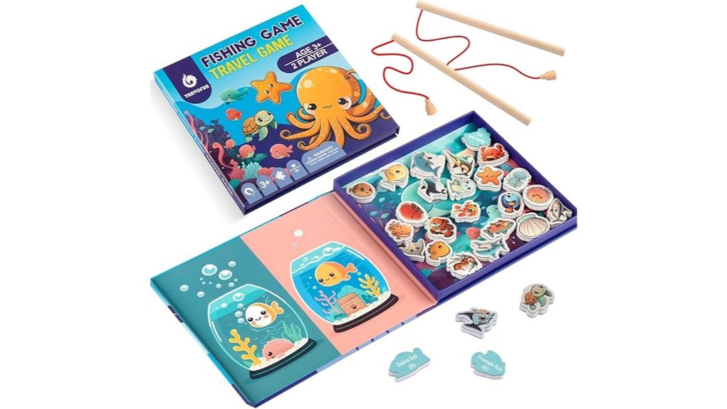 Travel Games & Entertainment for Flights That Pass the Time 13 magnetic two pole fishing book