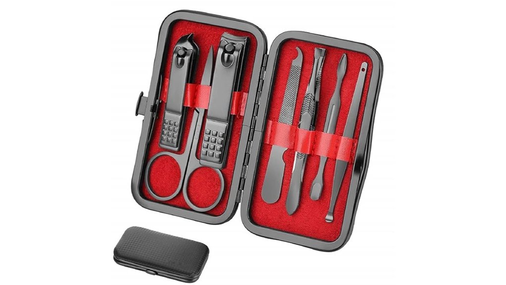 Best Tweezers & Grooming Tools for Travel Kits 6 manicure pedicure travel case