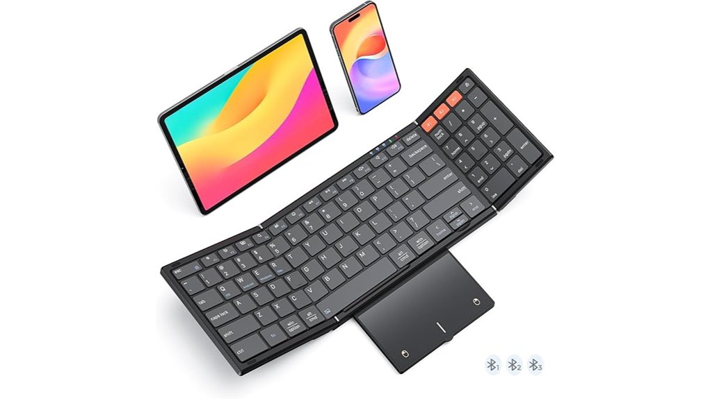 Travel Keyboards for Digital Nomads: Light, Durable, Portable 4 meetion foldable bluetooth keyboard