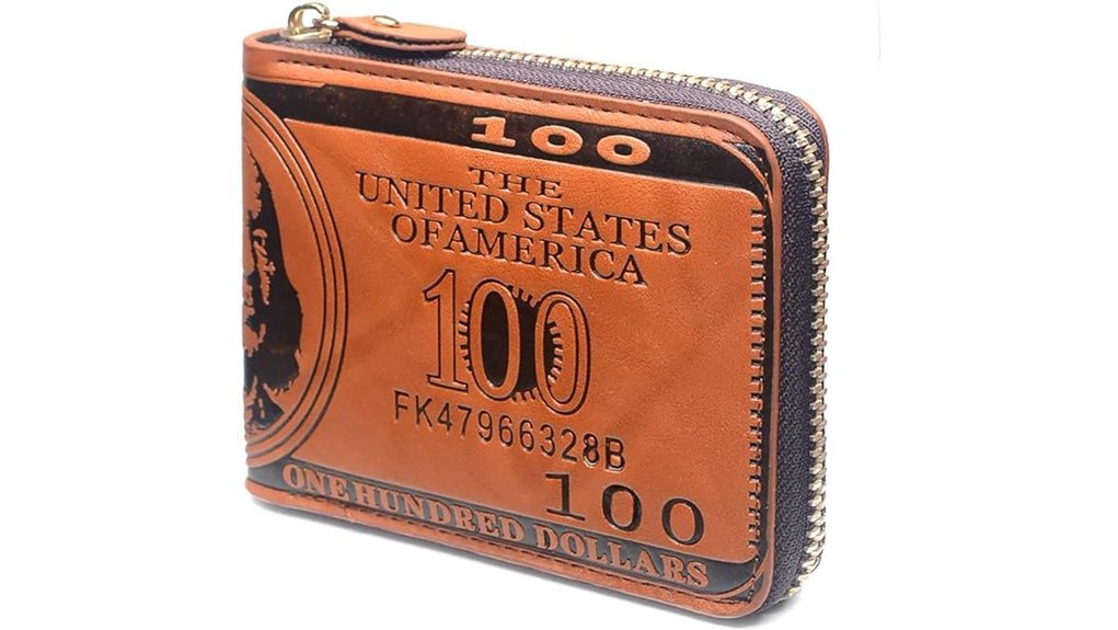 mens zip around bifold wallet