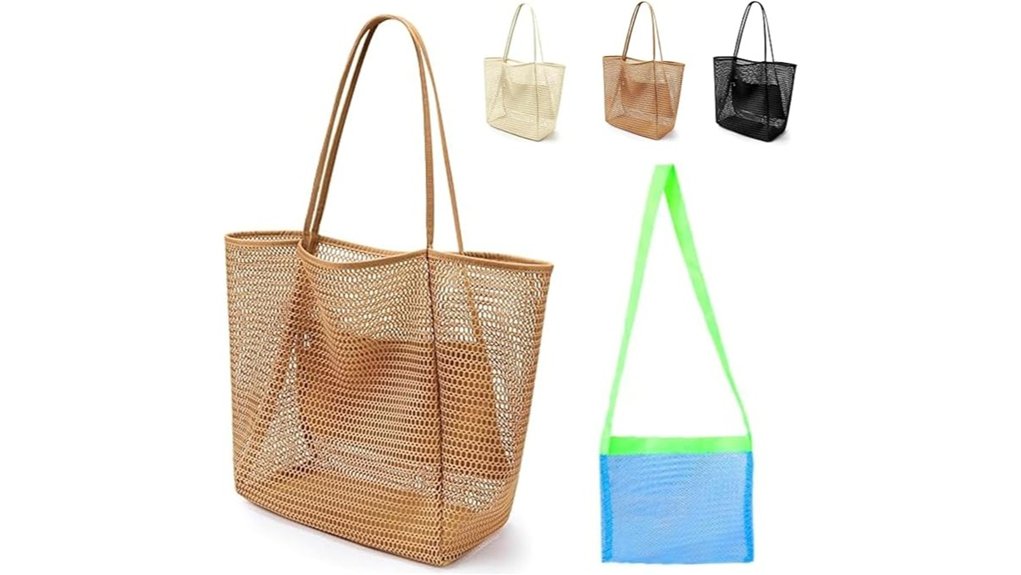 mesh beach tote bags
