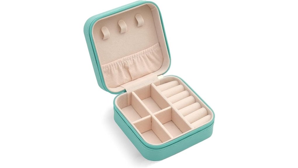 Jewelry Travel Cases That Keep Everything Untangled 12 mini blue jewelry organizer