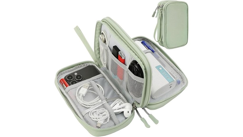 Cable Organizer Pouches to Keep Your Cords Tangle-Free 9 mint green water resistant organizer