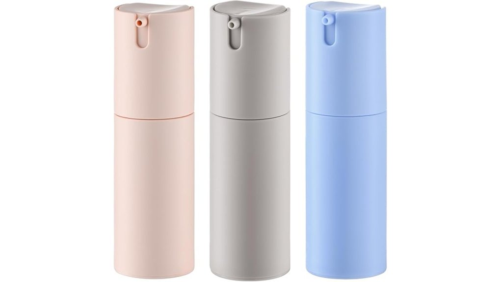 Best Mini Pump Bottles for Lotions and Sunscreen 2 multicolor airless pump bottles