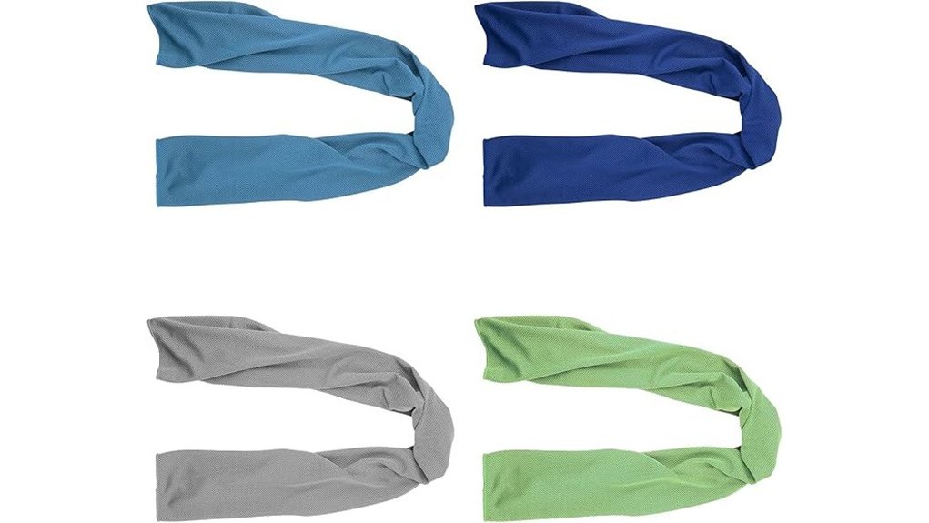 Cooling Towels for Tropical Sun You Can Trust 8 multicolor four pack cooling towels