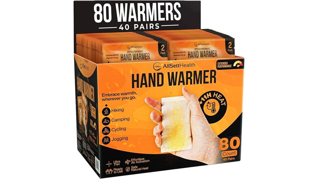 natural air activated hand warmers