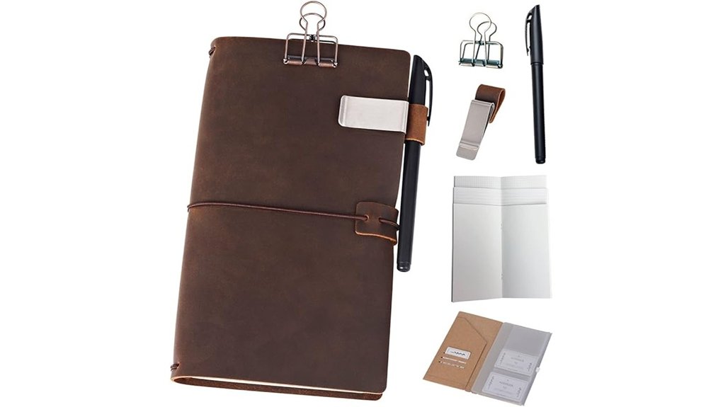 newestor refillable leather notebook