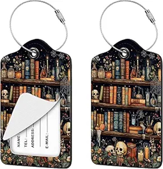 Luggage Tags That Don't Fall Off 13 nyixblyre two pack skull tags
