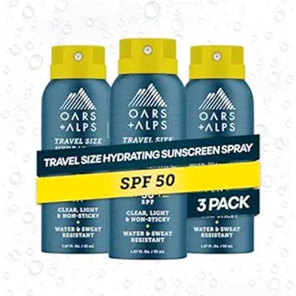 Best Travel Sunscreen for Carry‑Ons: Sticks, Lotions, Sprays 9 oars alps spf50 3 pack spray