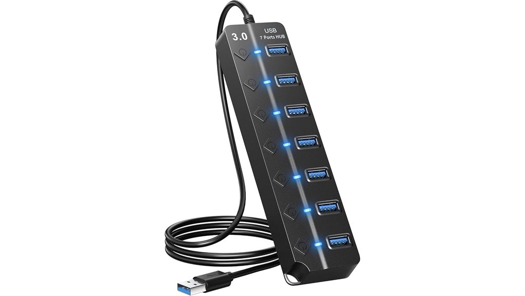 Best USB Hubs for Connecting Multiple Devices 3 onfinio 7 port usb hub