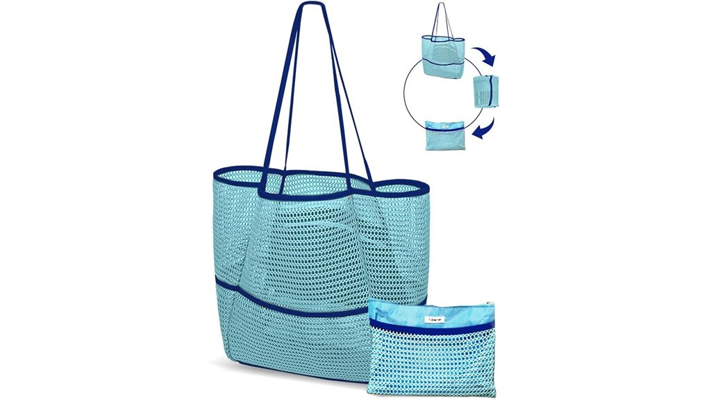 Best Packable Beach Bags That Fold Flat 13 packable 2 in 1 mesh tote