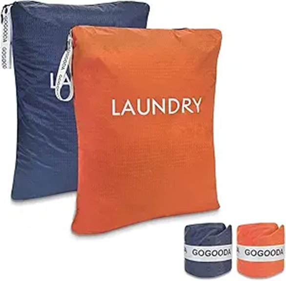 Clean/Dirty Packing Organizers (Laundry Separators That Don’t Leak) 10 packable splash resistant laundry organizer