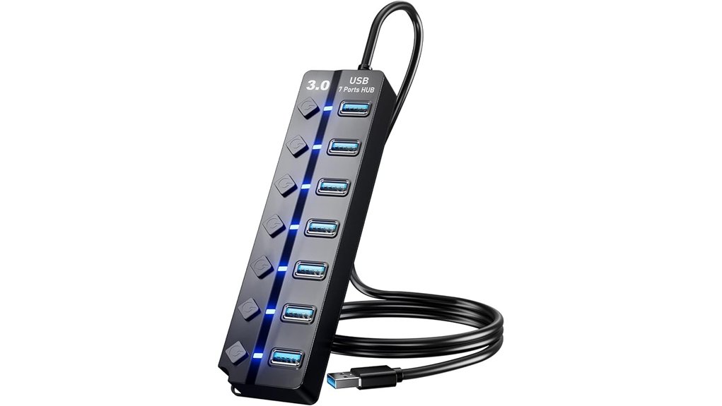Best USB Hubs for Connecting Multiple Devices 9 panpeo 7 port usb hub