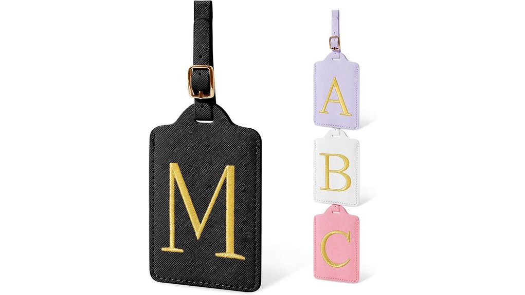 personalized initial luggage tags