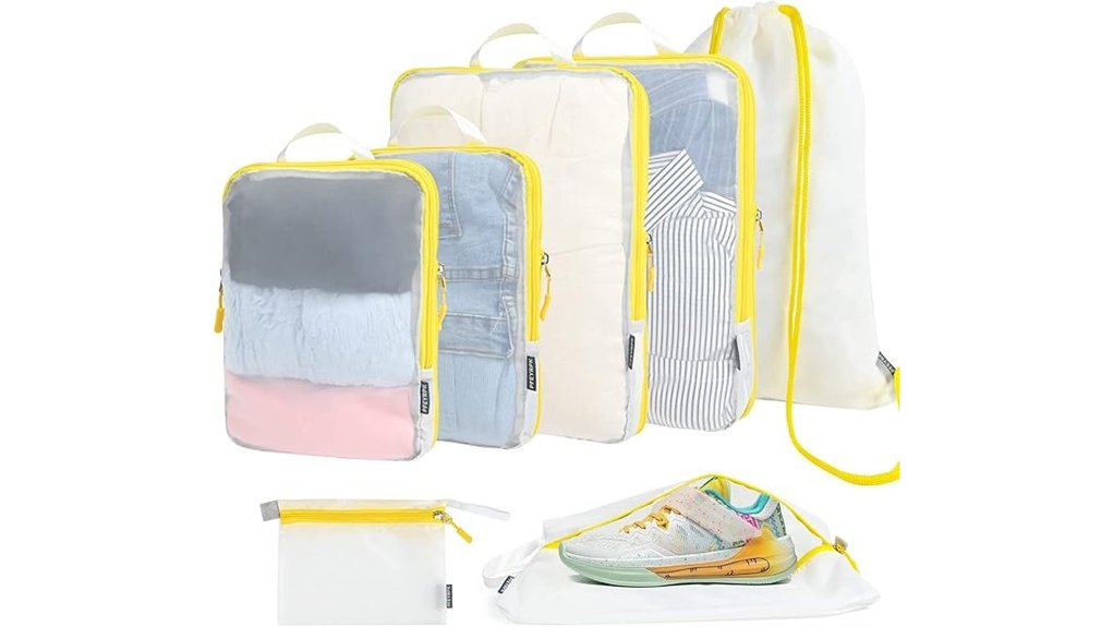 Packing Cubes: Compression vs Standard vs Zip Mesh 4 pfeyrpk 7 piece lightweight cubes