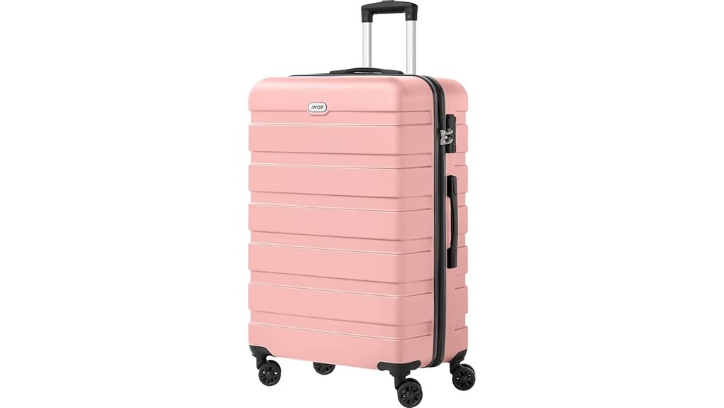 pink 28 inch tsa suitcase
