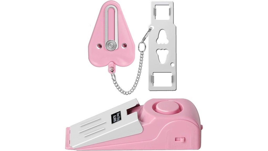 Best Door Locks for Hotel Security 13 pink portable lock alarm set