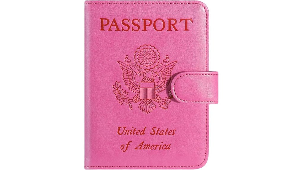 Passport Holders: Leather, Fabric, and RFID Options 3 pink rfid passport holder