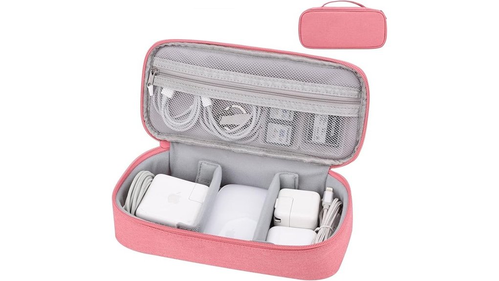 Cable Organizer Pouches to Keep Your Cords Tangle-Free 13 pink travel cord organizer