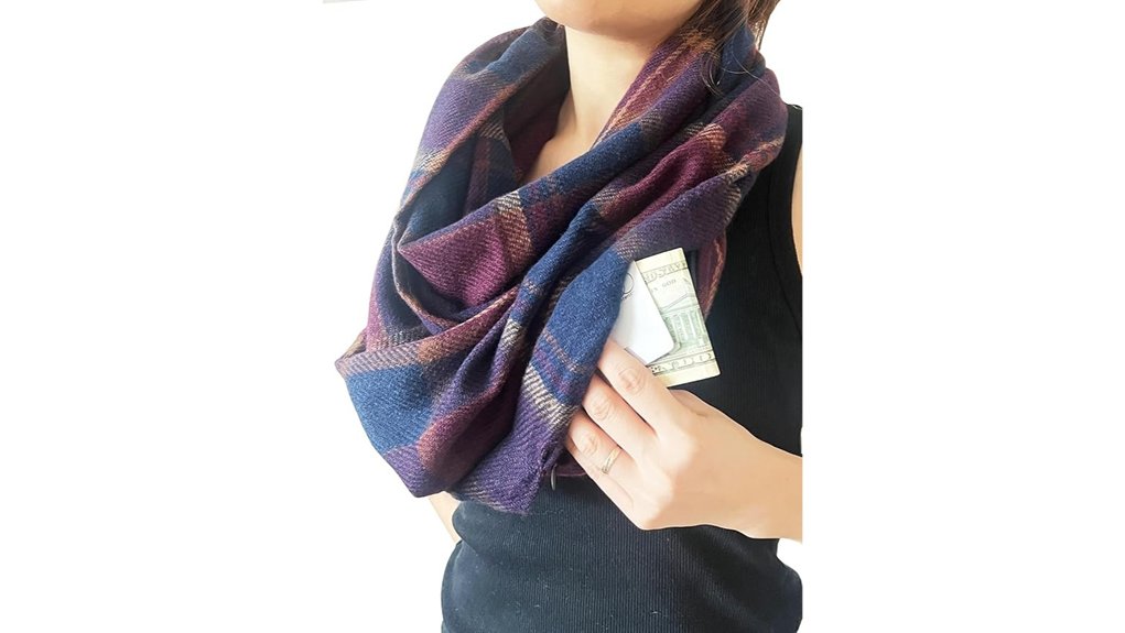 10 Best Hidden-Pocket Scarf 6 plaid infinity scarf pocket
