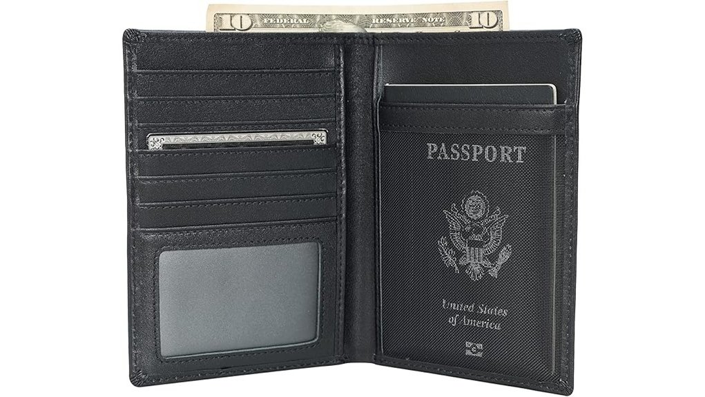 Passport Holders: Leather, Fabric, and RFID Options 6 polare rfid blocking napaleather holder