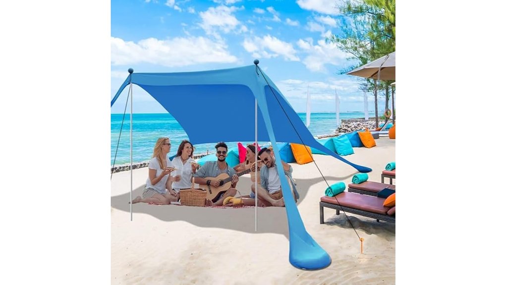 portable 7 5x7 5ft windproof shade