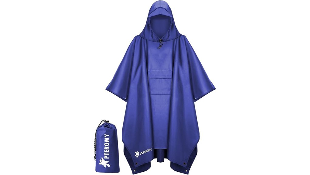 Packable Ponchos That Feel Light, Not Trashy 12 pteromy hooded rainproof poncho