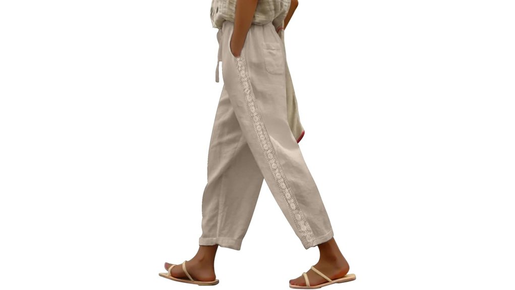 Linen Clothing for Hot Climates That Keeps You Cool 10 puimentiua linen pants lace side